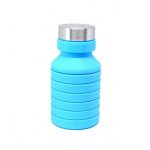 Termos pliabil din silicon, 470 ml, culoaremodel Albastru