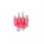 Set 6 recipiente cosmetice din plastic, Gonga®, culoaremodel Roz