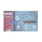 Set de 6 cutite RAWI, din metal marmurat, culoaremodel Maro