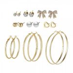 Set 10 perechi de cercei, Gonga®, culoaremodel Auriu