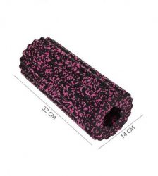 Rola din spuma pentru yoga si exercitii fizice, Gonga®, culoaremodel Negru/Roz