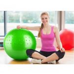 Minge pentru yoga si exercitii de gimnastica, 75 cm, Gonga®, culoaremodel Verde