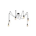 Lustra cu 6 pendule E27 model Spider, 115 cm, culoaremodel Negru