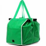 Set 2 genti textile reutilizabile pentru cumparaturi, Gonga®, culoaremodel Verde