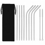 Set 8 paie metalice, reutilizabile, Gonga®, culoaremodel Argintiu