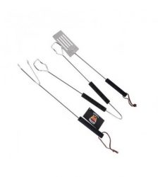 Set de 3 ustensile pentru gratar Grill Master, Gonga®, culoaremodel Negru