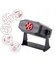 Proiector laser cu efect de stroboscop, 5 modele, Gonga®, culoaremodel Negru