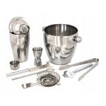 Set pentru cocktail si bauturi, inox, 8 piese, argintiu, Gonga®