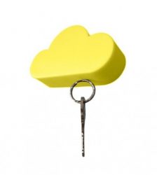 Suport magnetic pentru chei model norisor, plastic, culoaremodel Galben