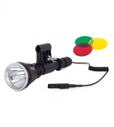 Lanterna de vanatoare LED Bailong XM-L3-U3 Q2888, cu 3 filtre color, culoaremodel Negru