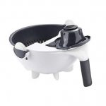 Feliator manual cu bol si strecuratoare, Gonga®, culoaremodel Negru/Alb