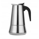 Cafetiera din inox cu inductie, capacitate 600 ml/12 cani, culoaremodel Argintiu