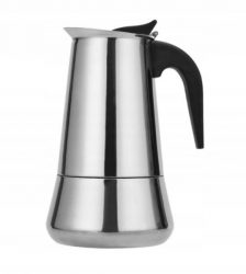 Cafetiera din inox cu inductie, capacitate 600 ml/12 cani, culoaremodel Argintiu