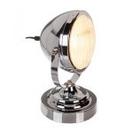 Lampa de birou model retro, cromata, 25 W, culoaremodel Argintiu