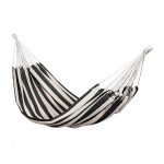 Hamac din bumbac de gradina, 200x100 cm, culoaremodel Alb/Negru