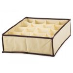 Organizator pentru sosete si lenjerie intima, 16 compartimente, culoaremodel Crem