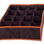 Organizator pentru sosete si lenjerie intima, 16 compartimente, culoaremodel Negru/Portocaliu