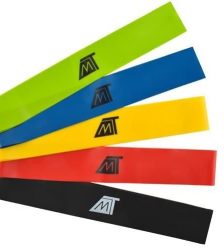 Set antrenament, 5 benzi elastice fitness, yoga, pilates, aerobic, exercitii fizice, Gonga®, culoaremodel Multicolor