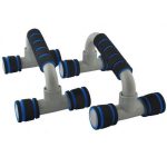 Set 2 manere pentru flotari, cu protectie spuma, Gonga®, culoaremodel Albastru