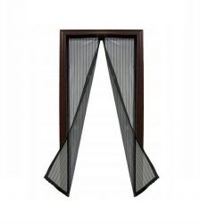 Plasa usa cu inchidere magnetica pentru insecte, dimensiuni 100x210cm, Gonga®, culoaremodel Negru