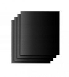 Set 4x folie antiaderenta din teflon pentru gratar, Gonga®, culoaremodel Negru