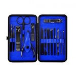 Set pentru manichiura si pedichiura, 15 piese, culoaremodel Albastru