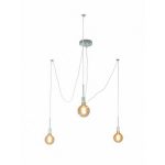 Lustra cu 3 pendule LED, E27, culoaremodel Alb