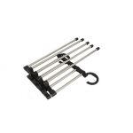 Suport organizator pentru pantaloni sau prosoape, Gonga®, culoaremodel Argintiu