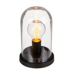 Lampa LED in cupola cu suport metalic, model retro, culoaremodel Negru
