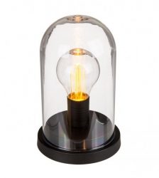 Lampa LED in cupola cu suport metalic, model retro, culoaremodel Negru