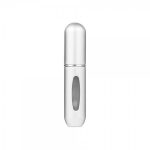 Sticla pentru parfum reincarcabila, 5 ml, pentru calatorii, Gonga®, culoaremodel Argintiu