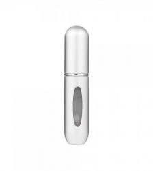 Sticla pentru parfum reincarcabila, 5 ml, pentru calatorii, Gonga®, culoaremodel Argintiu