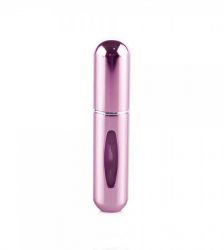 Sticla pentru parfum reincarcabila, 5 ml, pentru calatorii, Gonga®, culoaremodel Roz