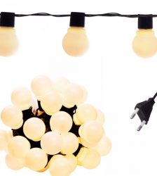 Ghirlanda luminoasa cu 38 LED-uri pentru gradina, 10m, Gonga®, culoaremodel Alb