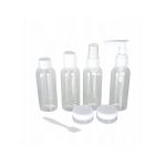 Set 6 recipiente cosmetice din plastic, Gonga®, culoaremodel Transparent