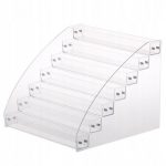Organizator din plastic pentru sticlute de oja, 7 nivele, Gonga®, culoaremodel Transparent