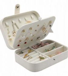 Cutie organizatoare pentru bijuterii, 5x16x11 cm, culoaremodel Alb