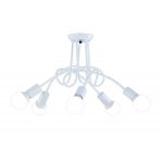 Lustra cu 5 pendule E27, 34 cm, culoaremodel Alb