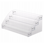 Organizator din plastic pentru sticlute de oja, 4 nivele, culoaremodel Transparent