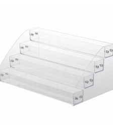 Organizator din plastic pentru sticlute de oja, 4 nivele, culoaremodel Transparent