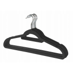 Set 48 de umerase din velur pentru haine, Gonga®, culoaremodel Negru