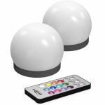 Set de 2 lampi LED tip bulb, RGB, Gonga®, culoaremodel Alb