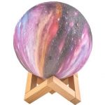 Lampa LED 3D in forma de luna, 16 culori, Gonga®, culoaremodel Multicolor