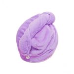 Prosop din microfibra tip turban, 64x23 cm, Gonga®, culoaremodel Mov