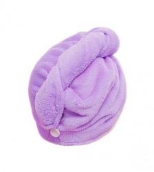 Prosop din microfibra tip turban, 64x23 cm, Gonga®, culoaremodel Mov