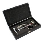 Set 5 accesorii pentru vin, Gonga®, culoaremodel Negru