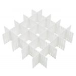 Organizator modular pentru sertare,5 elemente, Gonga®, culoaremodel Alb