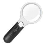 Lupa multifunctionala cu LED, 3/45 X, Gonga®, culoaremodel Alb/Negru