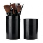 Set 12 pensule pentru machiaj, cu suport, culoaremodel Negru