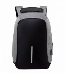 Rucsac antifurt, cu USB, impermeabil, Gonga®, culoaremodel Gri